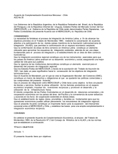 Acuerdo de Complementación Económica Mercosur - Chile