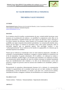 EL VALOR MEDIÁTICO DE LA VIOLENCIA THE MEDIA VALUE