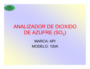 ANALIZADOR DE DIOXIDO DE AZUFRE (SO )