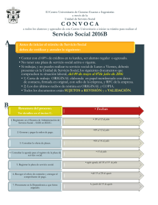 Servicio Social 2016B - Centro Universitario de Ciencias Exactas e