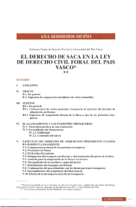 El derecho de saca en la ley de Derecho civil Foral del País Vasco