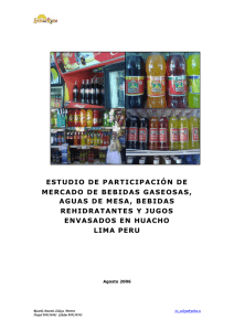 estudio de participación de mercado de bebidas gaseosas, aguas