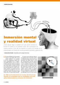 Inmersión mental y realidad virtual