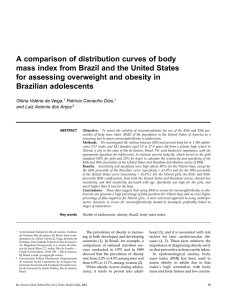 A comparison of distribution curves of body mass index from Brazil