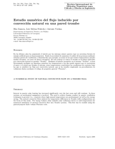 Estudio numérico del flujo inducido por convección natural en una