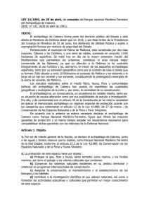 Ley 14/1991 declaración PN Cabrera