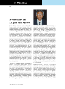 In Memorian del Dr. José Ruiz Agüero.