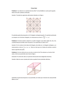 Primer Nivel Problema 1- Los lados de un cuadrado de área 24cm2