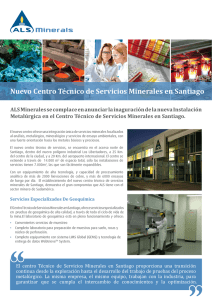 Nuevo Centro Técnico de Servicios Minerales en Santiago