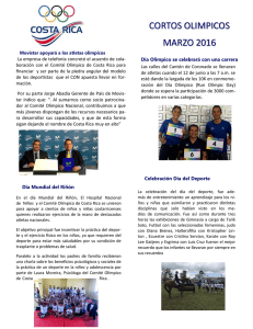 cortos olimpicos marzo 2016 - Comité Olímpico Nacional de Costa