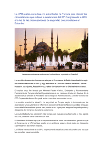 La UPU realizó consultas con autoridades de Turquía para