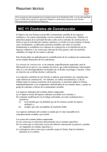 Resumen técnico NIC 11 Contratos de Construcción