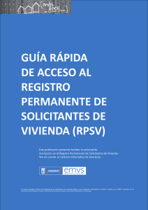 Guía rápida de acceso al RPSV
