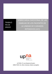 SOBRECARGA EMOCIONAL DE LAS FAMILIAS DE LOS