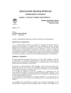 EDUCACIÓN GRUPOS ÉTNICOS - Ministerio de Educación