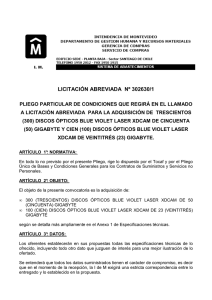 302630 - DISCOS OPTICOS - Intendencia de Montevideo.