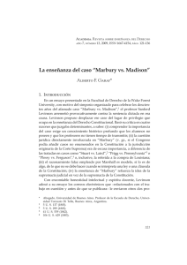 La enseñanza del caso “Marbury vs. Madison”