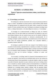 Bloque II. Tema 6. Tipos de comunicaciones orales y sus