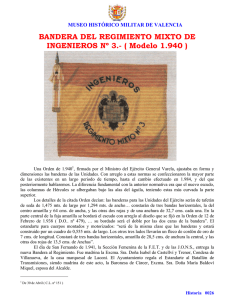 BANDERA DEL REG. MIXTO DE INGENIEROS N` 3 (Modelo 1940-81)