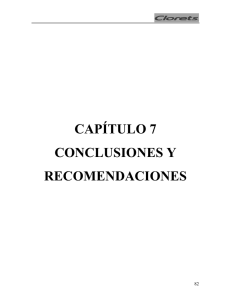 CAPÍTULO 7 CONCLUSIONES Y RECOMENDACIONES