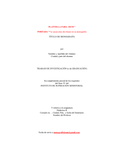 Monografía: Plantilla - Instituto de Superación Ministerial