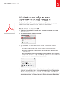 Edición de texto e imágenes en un archivo PDF con...Adobe Acrobat