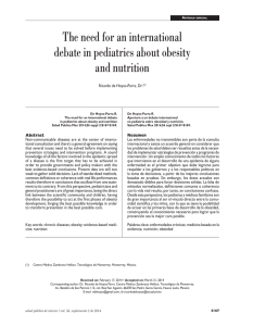 The need for an international debate in pediatrics about obesity and