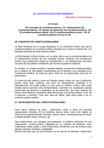 EL CONSTITUCIONALISMO MODERNO Patrocinio L. Correa