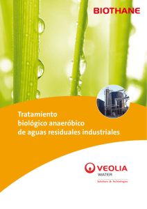 Tratamiento biológico anaeróbico de aguas residuales industriales