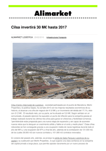 Cilsa invertirá 30 M€ hasta 2017 - Noticias de Logística en Alimarket