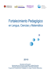 Programa de Fortalecimiento Pedagógico en Lengua, Ciencias y