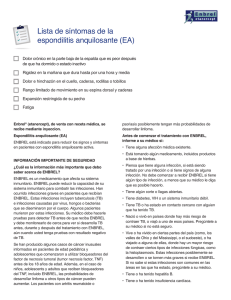 Lista de síntomas de la espondilitis anquilosante (EA)