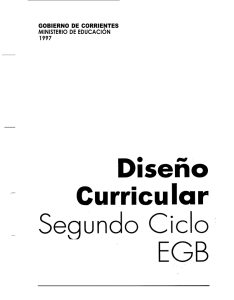 Diseño curricular: segundo ciclo E.G.B.