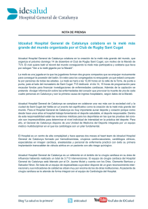 Idcsalud Hospital General de Catalunya colabora en la melè más
