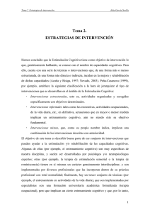 Tema 2. ESTRATEGIAS DE INTERVENCIÓN