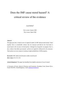 Does the IMF cause moral hazard? A critical review of