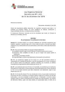 Ley Orgánica Notarial - Asociación de Escribanos del Uruguay