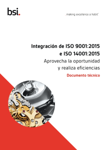 Integración de ISO 9001:2015 e ISO 14001:2015