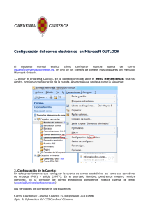 Configuración del correo electrónico en Microsoft OUTLOOK
