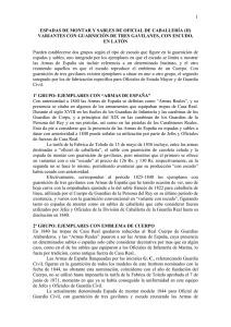 1 ESPADAS DE MONTAR Y SABLES DE OFICIAL DE CABALLERÍA