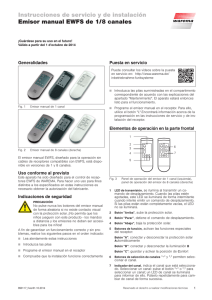 Instrucciones de servicio y de instalación Emisor manual