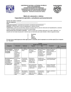 Matriz de valoración o rúbrica Capacidad de aprender y