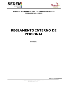 reglamento interno de personal
