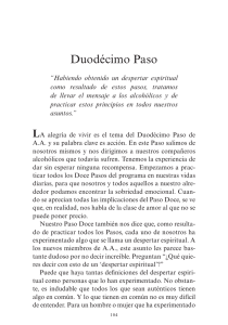 Doce Pasos - Duodécimo Paso - (pp. 104-122)