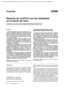Relación de nm23-H1 con las metástasis en el cáncer de recto