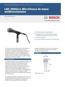 LBC 2900/xx Micrófonos de mano unidireccionales