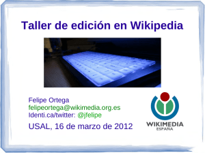 Taller de edición en Wikipedia