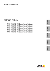 AXIS T98A-VE Series Installation Guide