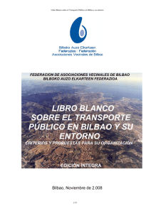 [Archivo] Libro blanco del transporte público en Bilbao y