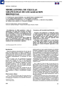 mioblastoma de células granulosas de localizacion bronquial